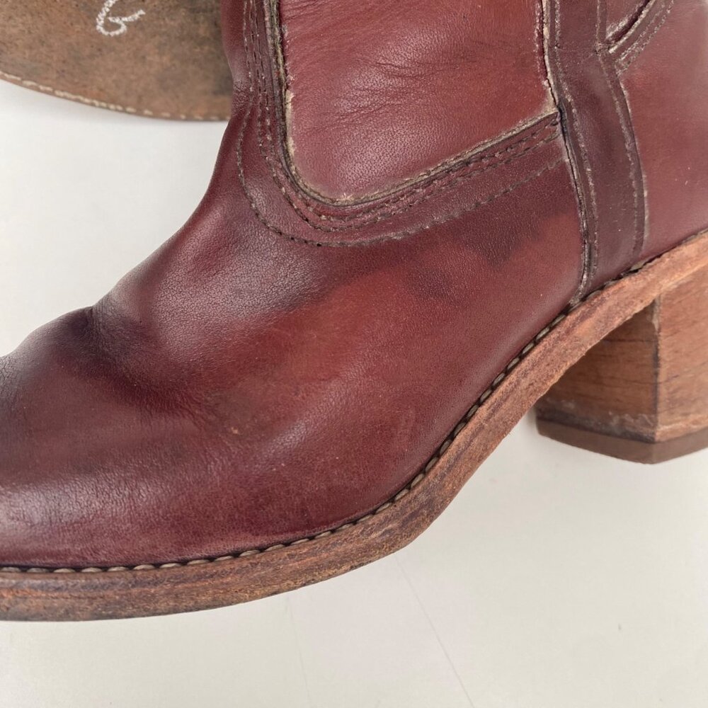 Vintage Dexter Pull On Tall Boots Shoes Brown - Picture 5 of 9